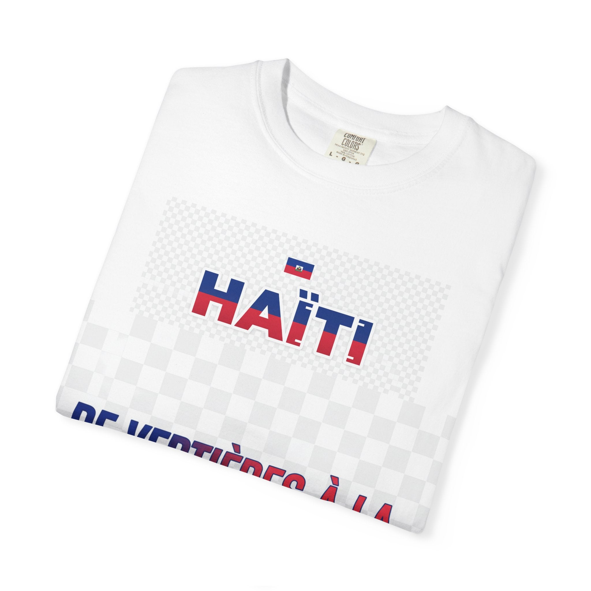 Haiti Soccer T-Shirt — "De Vertières à la Coupe du Monde 2026" Flag Design