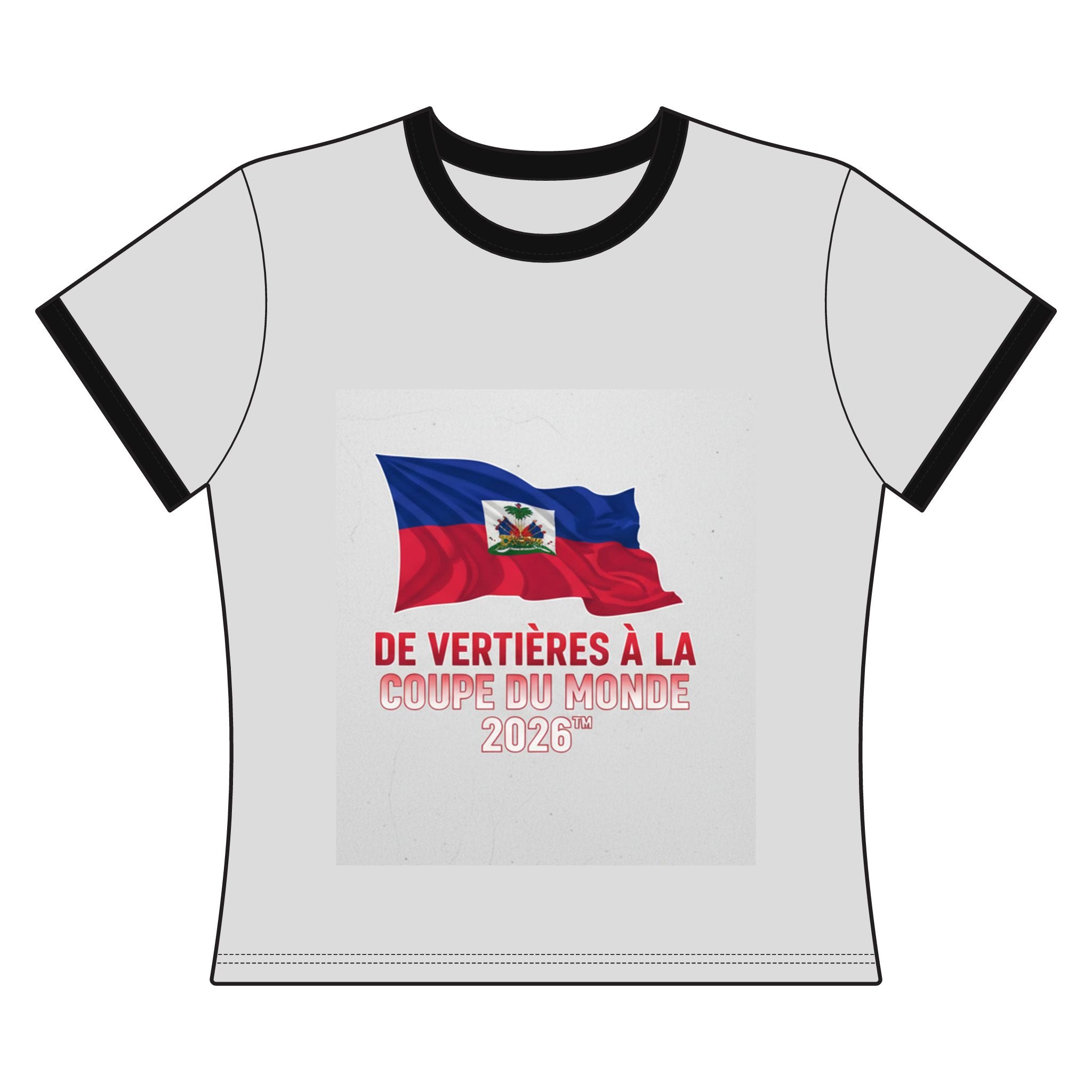 Haiti World Cup 2026 Ringer Tee — "De Vertières à la Coupe du Monde"