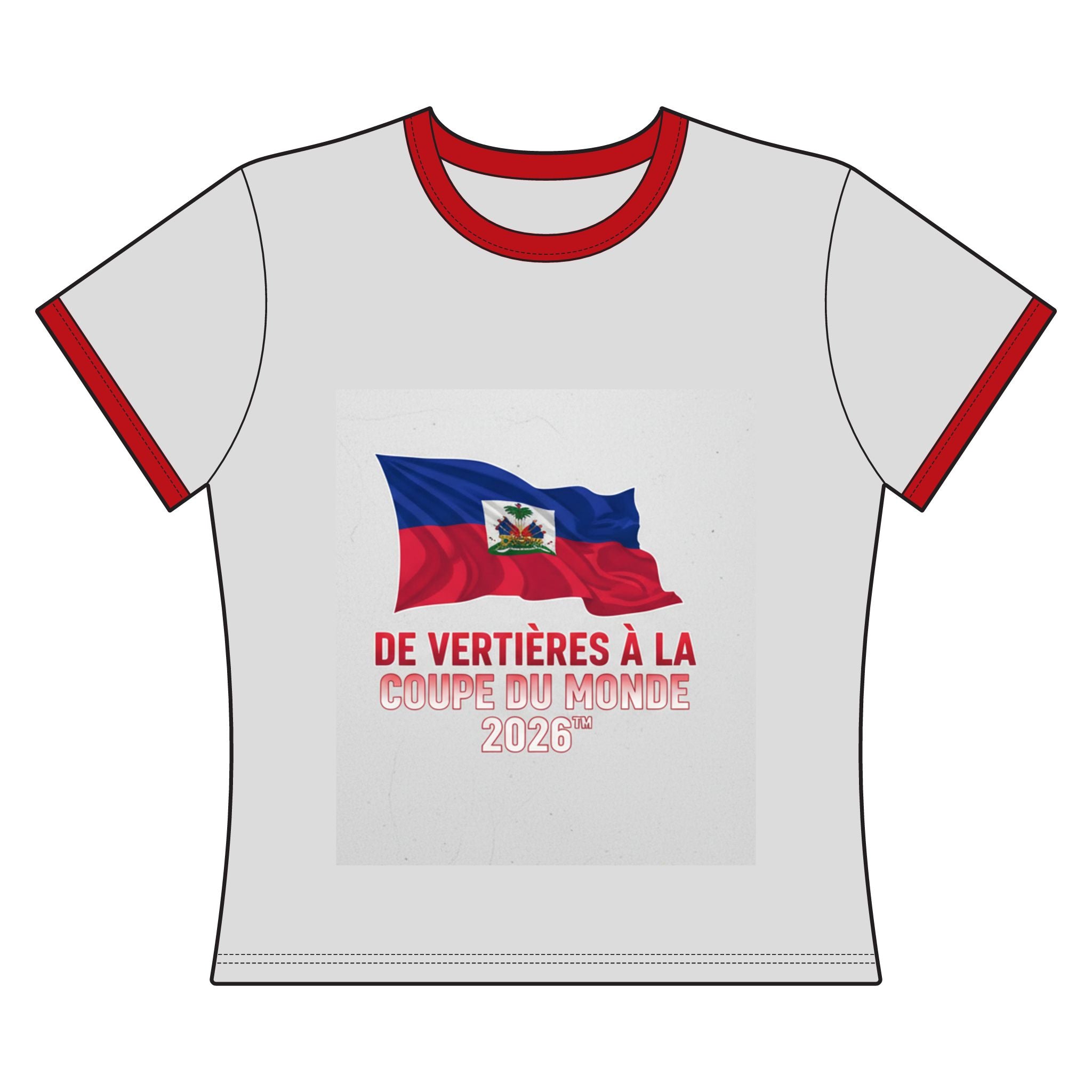 Haiti World Cup 2026 Ringer Tee — "De Vertières à la Coupe du Monde"