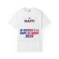 Haiti Soccer T-Shirt — "De Vertières à la Coupe du Monde 2026" Flag Design